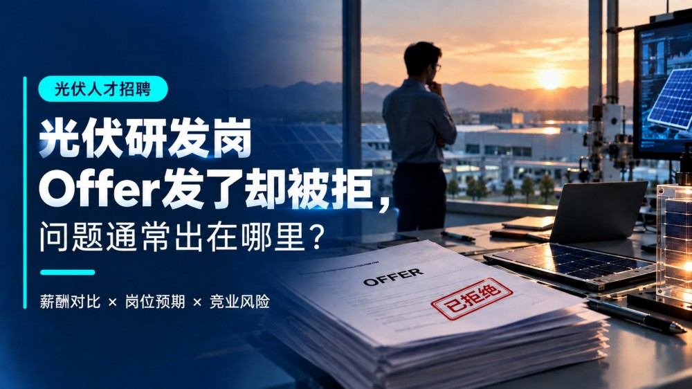 光伏研发岗Offer发了却被拒，问题通常出在哪里？