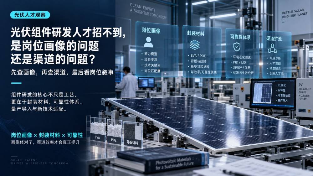 光伏组件研发人才招不到，是岗位画像的问题还是渠道的问题？
