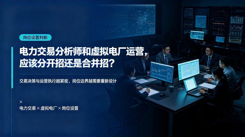 电力交易分析师和虚拟电厂运营，应该分开招还是合并招？