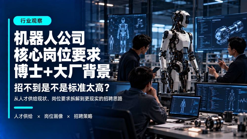 机器人公司核心岗位要求博士+大厂背景，招不到是不是标准太高？