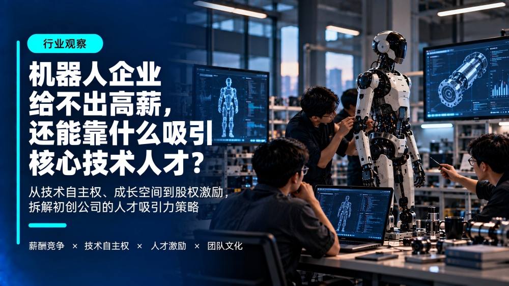 机器人企业给不出高薪，还能靠什么吸引核心技术人才？
