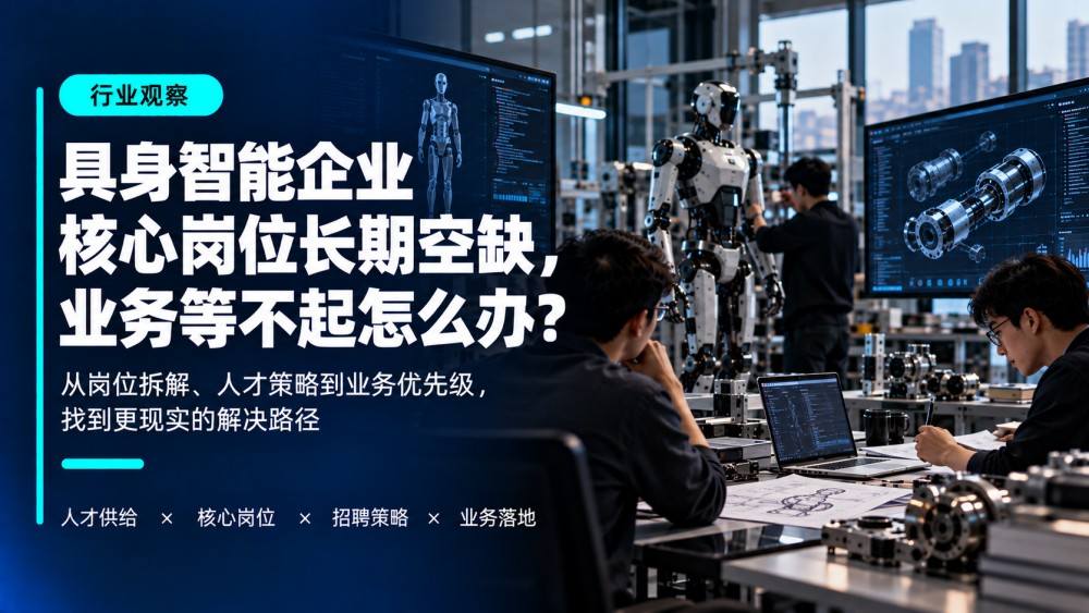 具身智能企业核心岗位长期空缺，业务等不起怎么办？